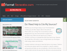 Tablet Screenshot of formatgenerator.com